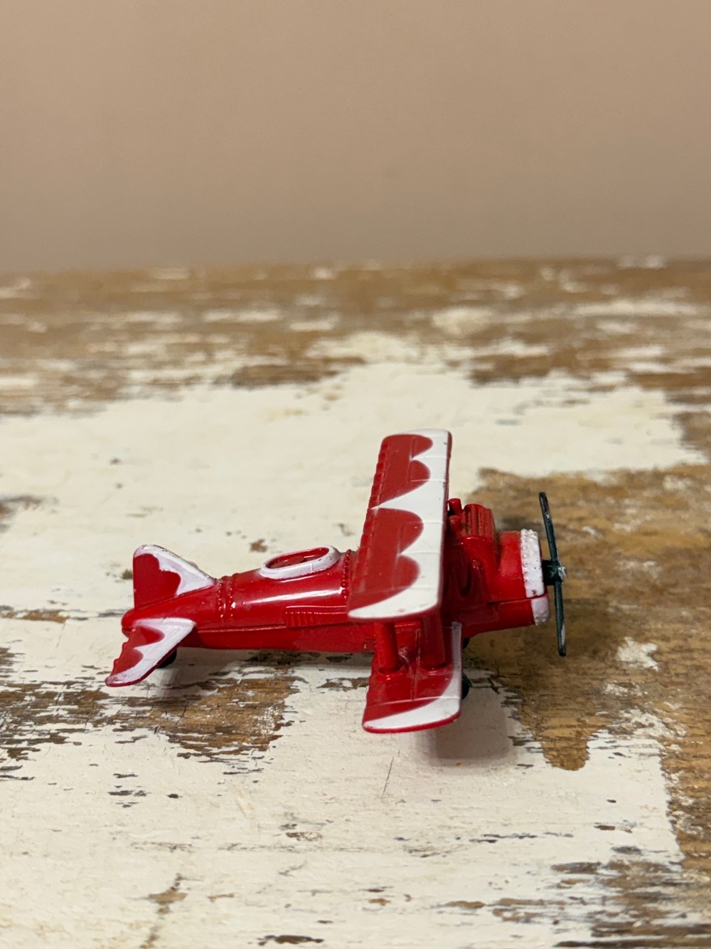 Miniature Metal Bi-Plane Airplane Pencil Sharpener Collectible Vintage